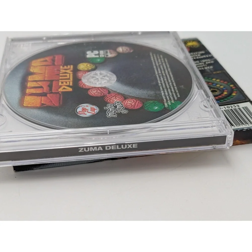 Zuma Deluxe Pop Cap Jumbo PC CD ROM Computer Video Game 2004 PopCap Game Sleeve
